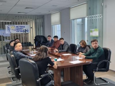 On October 15, 2024, the Astana Development Center hosted a meeting with representatives of Chinese companies Rui Shige, Zhao Mingming, Liu Tinglong and Ge Shaodi